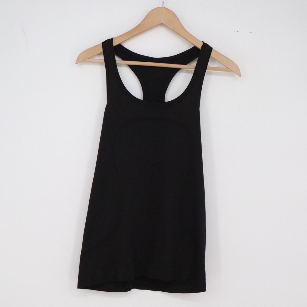 Lululemon Tank Top Womens 4 Swiftly Tech Racerback Black Activewear Excellent